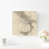 Karte von Süditalien und von angrenzenden Küsten Quadratische Wanduhr (Zuhause)