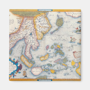 Karte von Südostasien 2 Magnet