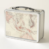 Karte von Südostasien u. von Nordaustralien Metall Brotdose (Rückseite)