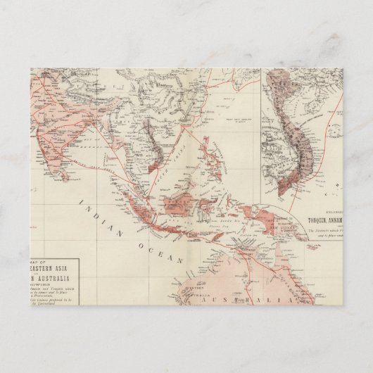 Karte von Südostasien und Nordaustralien (Vorderseite)