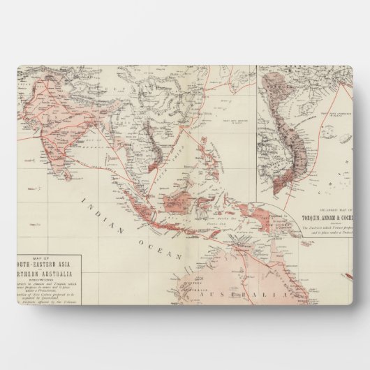 Karte von Südostasien und Nordaustralien Fotoplatte (Vorderseite)