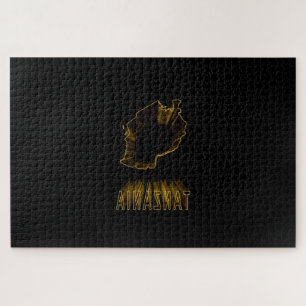 Karte von Tansania, Goldkarte Puzzle