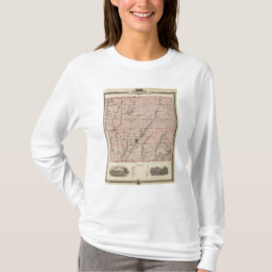 Karte von Taylor County, Staat von Iowa T-Shirt