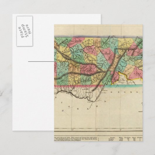 Karte von Tennessee (Vorne/Hinten)