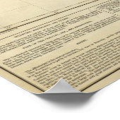 Karte von Tennessee Poster (Ecke)