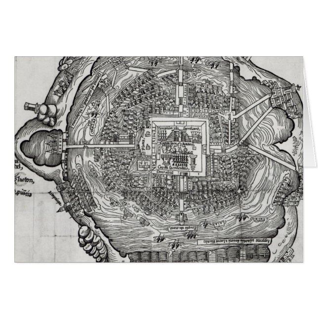 Karte von Tenochtitlan (Vorderseite (Horizontal))