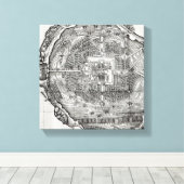 Karte von Tenochtitlan Leinwanddruck (Insitu (Holzboden))