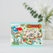 Karte von Texas Grußkarte (Stehend Vorderseite)