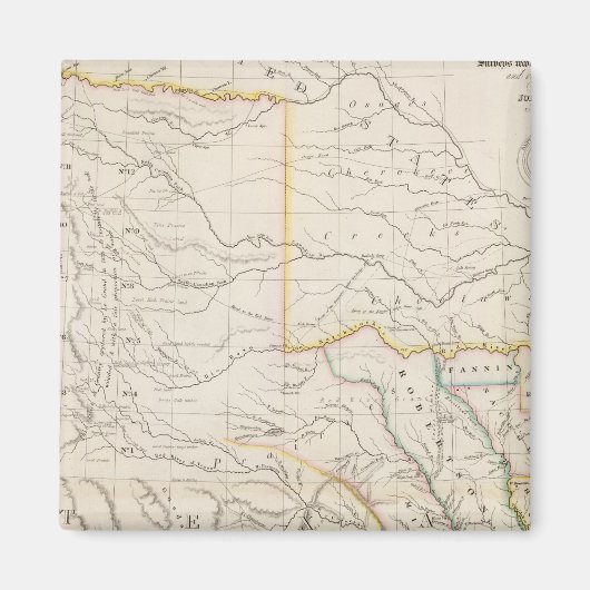 Karte von Texas Magnet (Vorne)