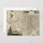 Karte von Texas mit Landkreis Borders (Vorne/Hinten)