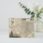 Karte von Texas mit Landkreis Borders (Stehend Vorderseite)