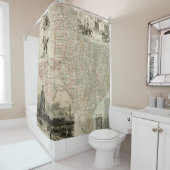 Karte von Texas mit Landkreis Borders Duschvorhang (Beispiel)