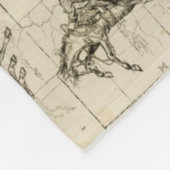 Karte von Texas mit Landkreis Borders Fleecedecke (Ecke)