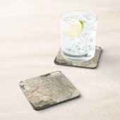 Karte von Texas mit Landkreis Borders Getränkeuntersetzer (Rechte Seite)