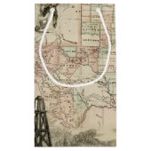 Karte von Texas mit Landkreis Borders Kleine Geschenktüte (Rückseite)