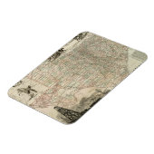 Karte von Texas mit Landkreis Borders Magnet (Linke Seite)