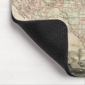 Karte von Texas mit Landkreis Borders Mousepad (Ecke)