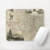 Karte von Texas mit Landkreis Borders Mousepad (Mit Mouse)