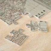 Karte von Texas mit Landkreis Borders Puzzle (Seite)
