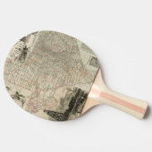 Karte von Texas mit Landkreis Borders Tischtennis Schläger (Seitenansicht)