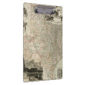 Karte von Texas mit Landkreis-Grenzen Klemmbrett (Rechts)