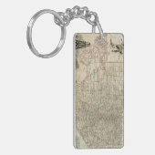 Karte von Texas mit Landkreis-Grenzen Schlüsselanhänger (Vorderseite links)