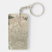 Karte von Texas mit Landkreis-Grenzen Schlüsselanhänger (Rückseite)