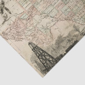 Karte von Texas mit Landkreis-Grenzen Seidenpapier (Ausschnitt)