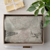 Karte von Texas mit Landkreis-Grenzen Seidenpapier (Geschenk)