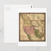 Karte von Texas Oregon und Kalifornien (1846) (Vorne/Hinten)