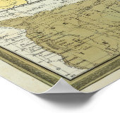 Karte von Texas Poster (Ecke)