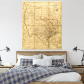 Karte von Texas von John Arrowsmith (1841) Leinwanddruck (Insitu (Schlafzimmer))