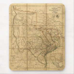 Karte von Texas von John Arrowsmith (1841) Mousepad