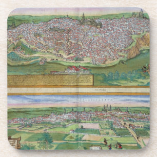 Karte von Toledo und von Valladolid, von Untersetzer