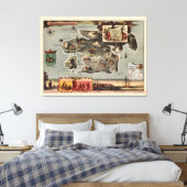 Karte von Treasure Island von Robert Louis Stevens Leinwanddruck (Insitu (Schlafzimmer))