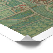 Karte von Trento, von "Civitates Orbis Terrarum" v Poster (Ecke)