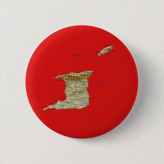 Karte von Trinidad und Tobago Button (Vorderseite)