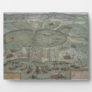 Karte von Tunis, von "Civitates Orbis Terrarum" vo Fotoplatte