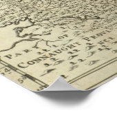 Karte von Ulster Poster (Ecke)