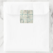 Karte von Union County Quadratischer Aufkleber (Tasche)