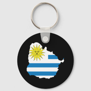 Karte von Uruguay Schlüsselanhänger