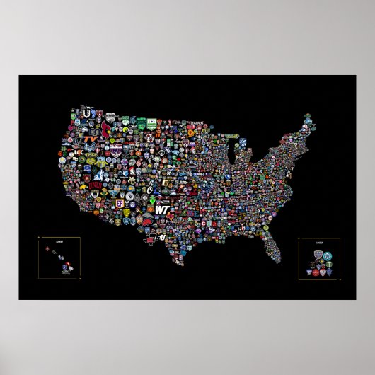 Karte von USA Soccer Poster (Vorne)