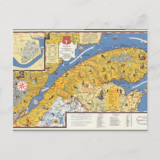 Karte von Vacanes, Quebec, Gaspesie (Kanada) (Vorderseite)