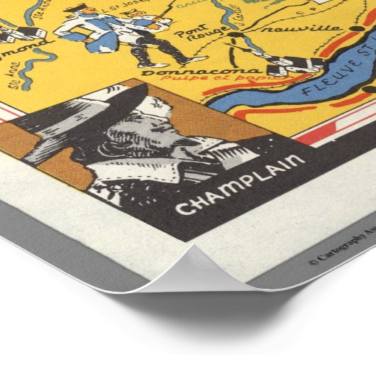 Karte von Vacanes, Quebec, Gaspesie (Kanada) Poster (Ecke)