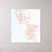 Karte von Venedig Florida (1973) Leinwanddruck (Vorderseite)