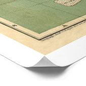 Karte von Venedig, Italien um 1886 Poster (Ecke)