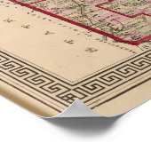 Karte von Vermont Poster (Ecke)