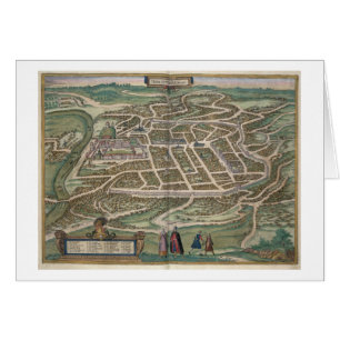 Karte von Vilnius, Litauen, von 'Civitates Orbis T