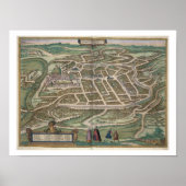 Karte von Vilnius, Litauen, von "Civitates Orbis T Poster (Vorne)