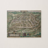 Karte von Vilnius, Litauen, von 'Civitates Orbis T Puzzle (Horizontal)